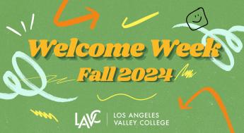 a poster with the words welcome week fall 2024 on it