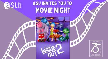 purple and white poster for asu movie night