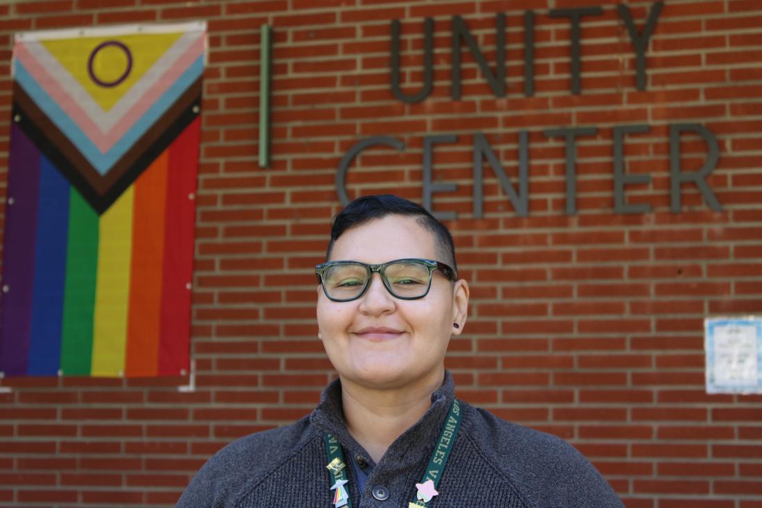 person in front of unity center