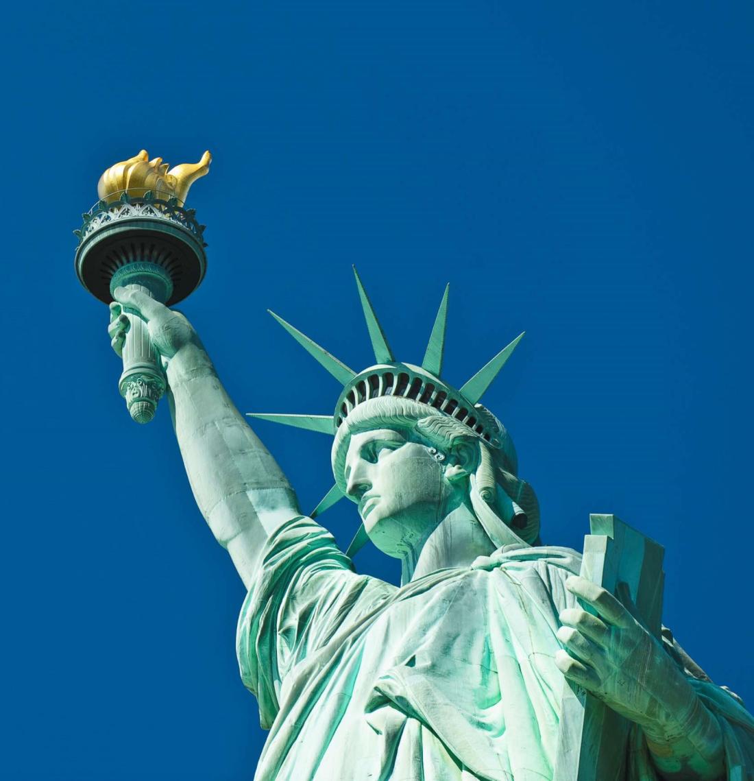 a photograph of the statue of liberty