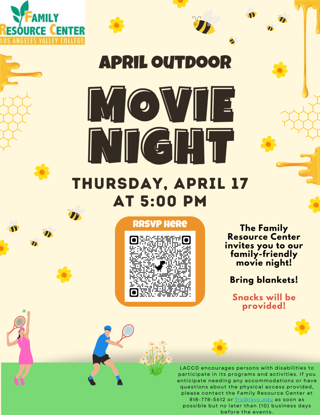 Bee Movie night flyer