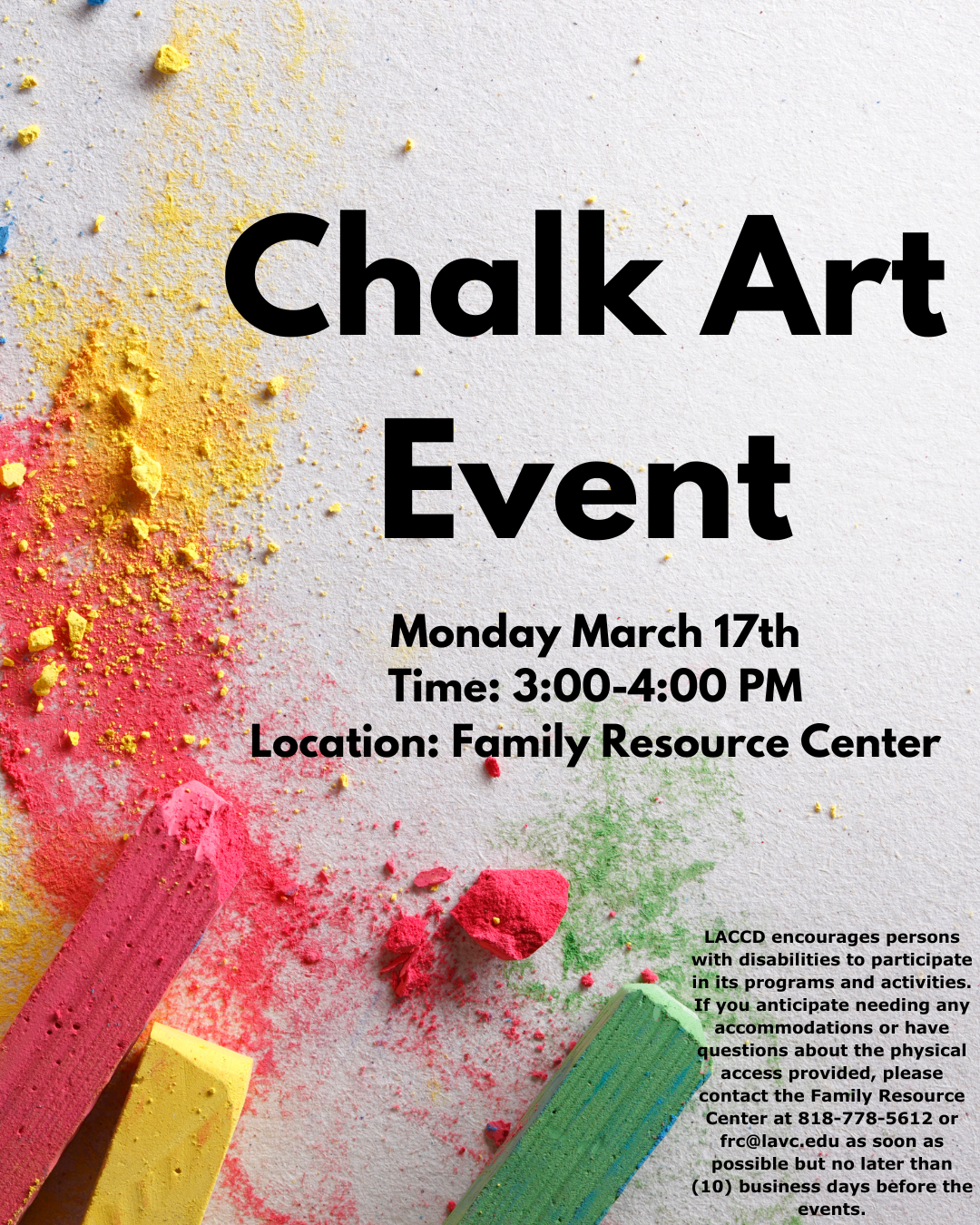 Chalk Art Event flyer