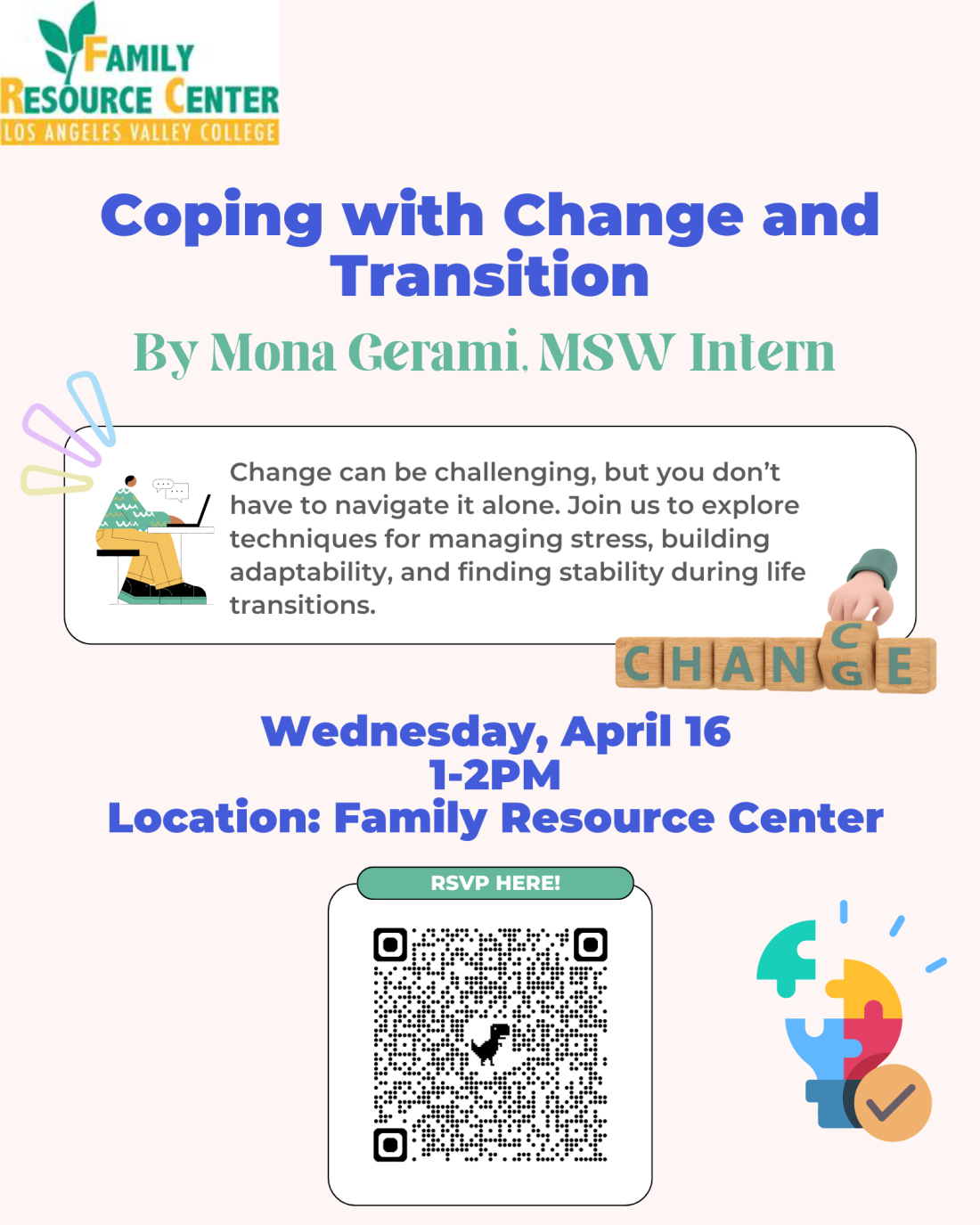 Coping with Change and Transition Flyer