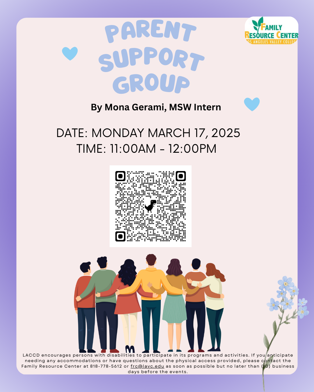 Parent support group flyer